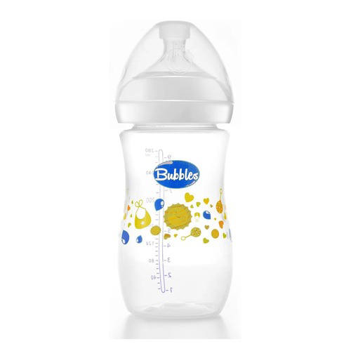 بابلز ببرونه ناتشورال بيد 280 مل / Bubbles Natural Wide Neck Bottle with Handles 280ml