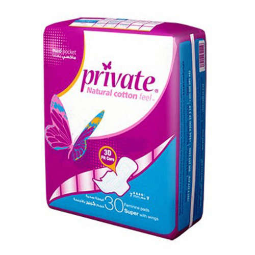 برايفت حجم اقتصادي 24فوطه ماكسي / Private Maxi Economy Size Pads 24pcs