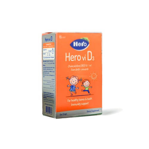 هيرو د3 +ك2 نقط / Hero D3 + K2 Bone Support Oral Drops