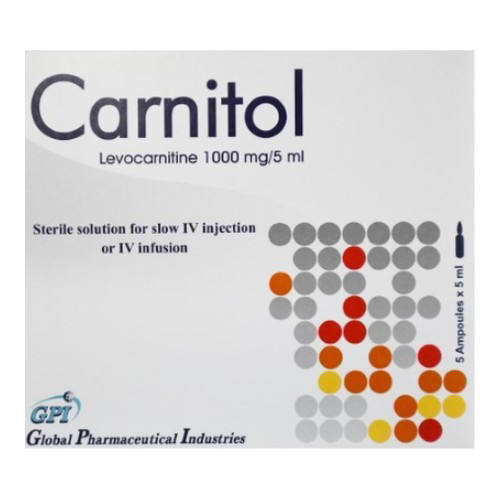 كارنيتول 1جم/5مل 5 امبولات / Carnitol 1gm/5ml 5 Amp. I.v