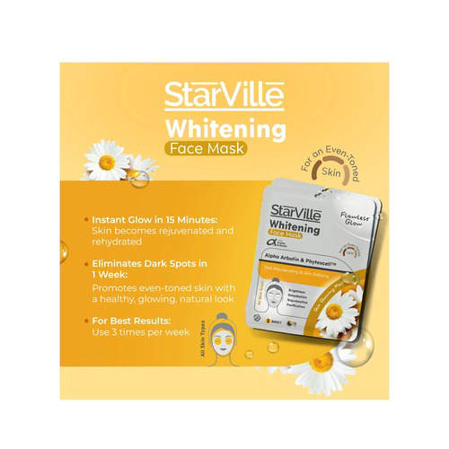 ستارفيل شيت ماسك / Starville Whitening Facial Sheet Mask