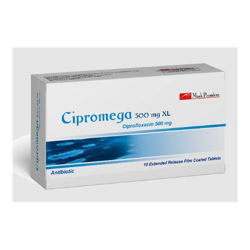 سيبروميجا اكس ال 500 مجم 10 قرص / Cipromega Xl 500mg 10 Ext. Rel. F.c.tab